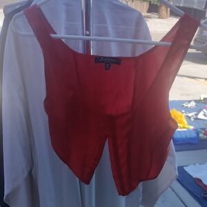 Red Sleeveless Women's Top